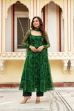 Green Bandhni Suit