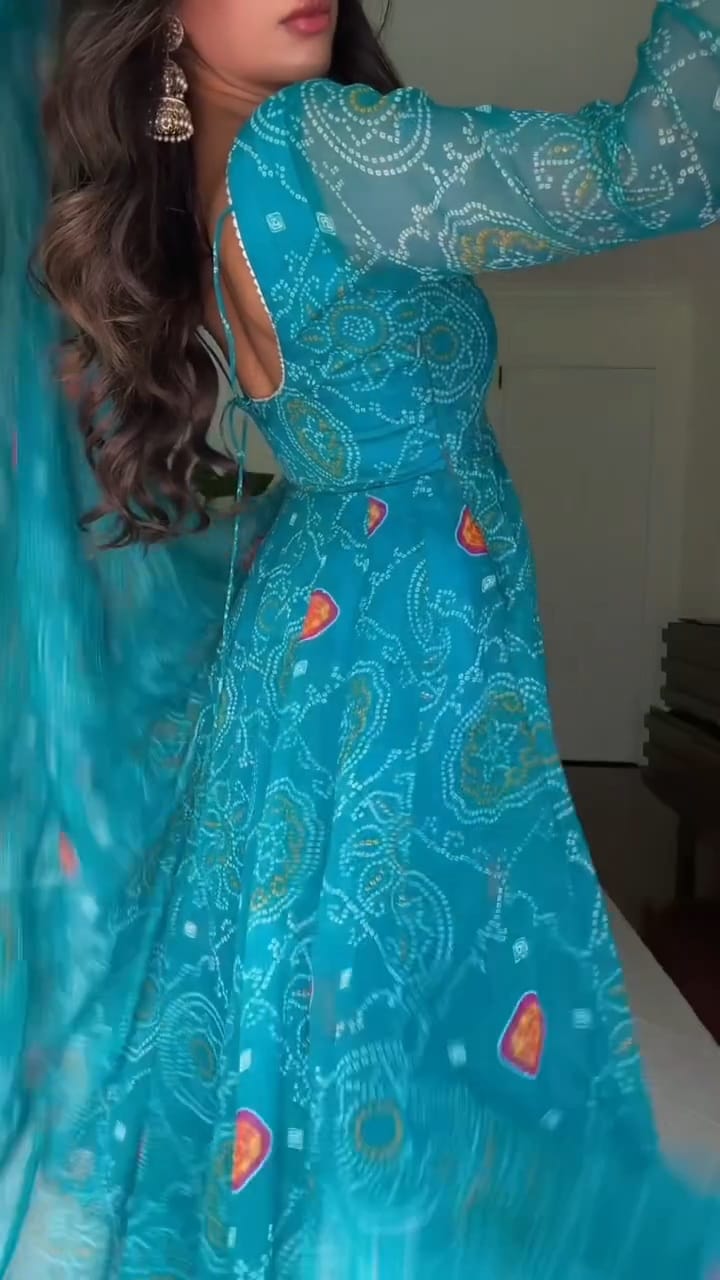 Bani Blue Bandhni