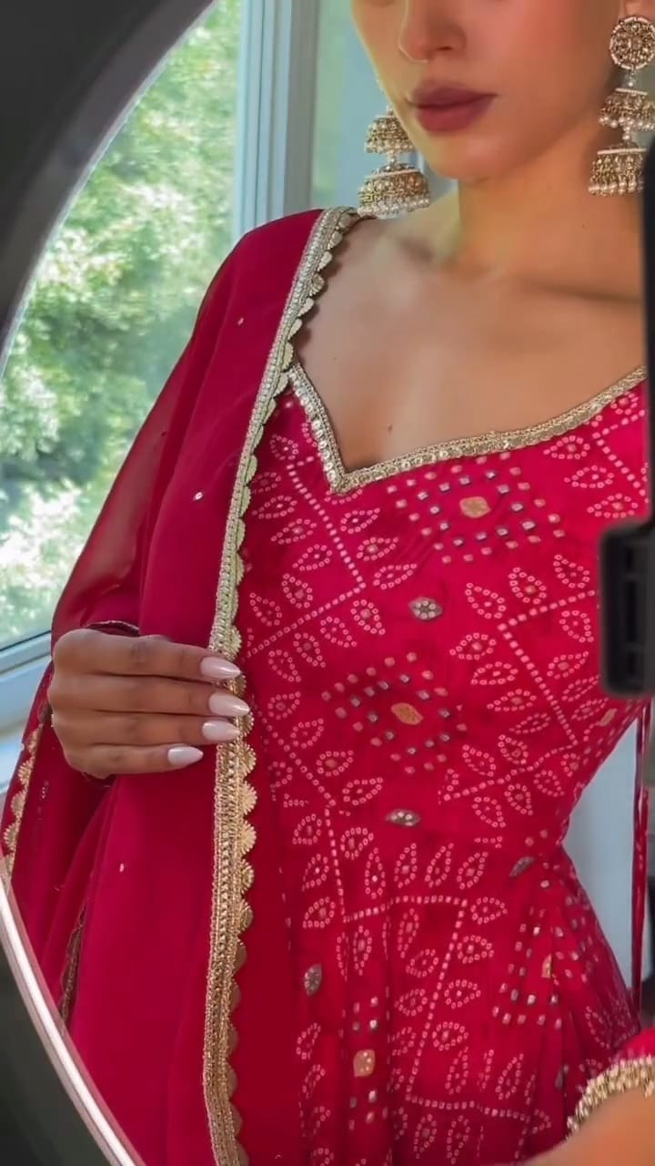 Red Reyon Bandhni