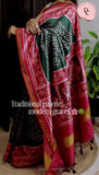 Green & Pink Patola Bandhej Saree