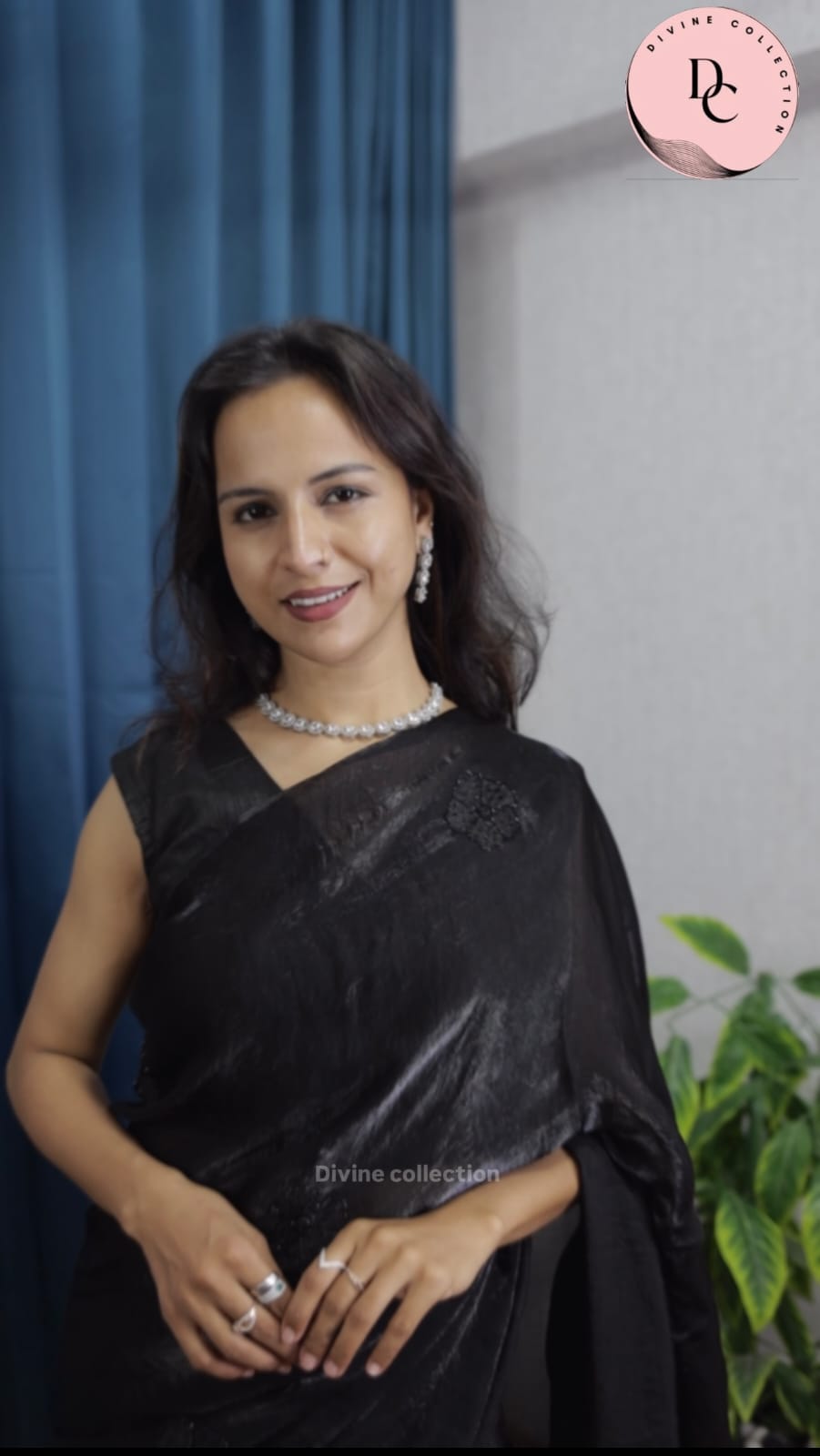 Party Glow Black Designer Saree