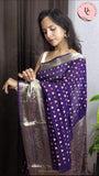 Purple Kanjivaram Teen Daani