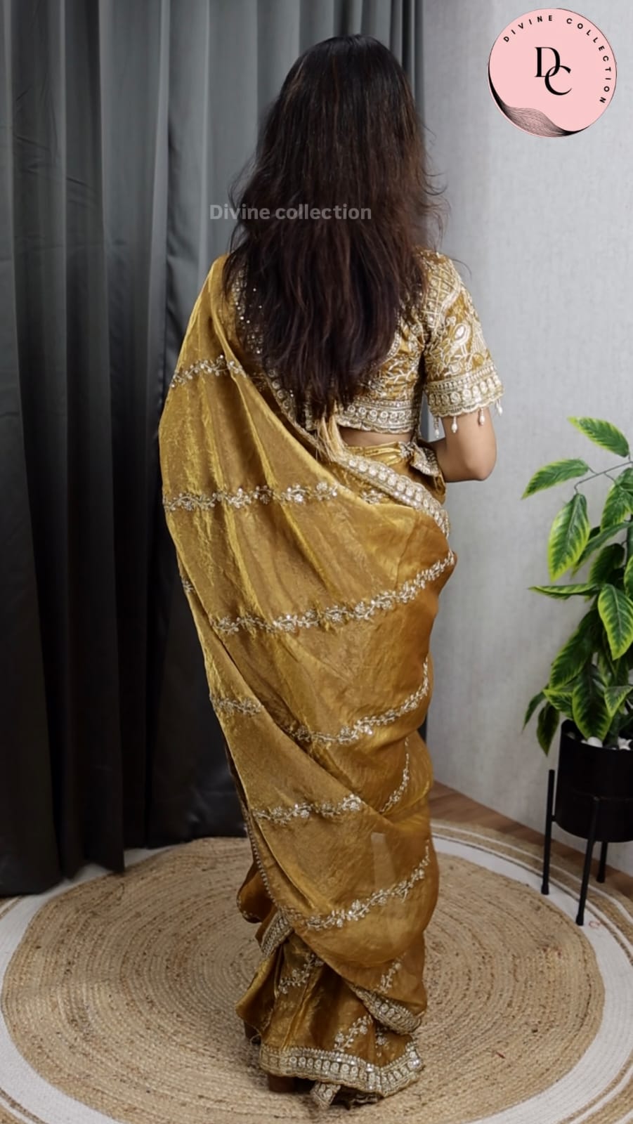 Embroidery Leheriya Satin Saree With Redymade Blouse