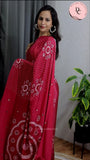 Rupali Pure Gajji Silk Ajrakh Bandhej Saree