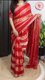Simmer Space Silk Lehariya Saree