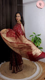 Kanjivaram Teen danii Bandhni Saree